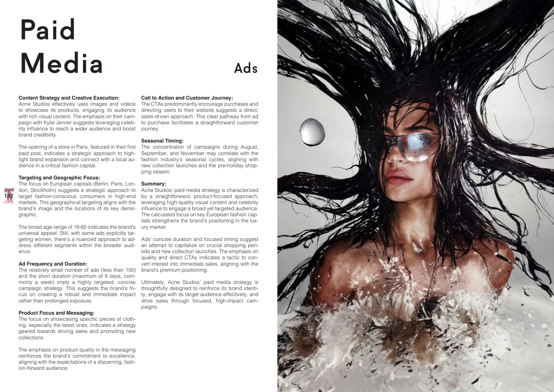Acne Studios paid media analysis