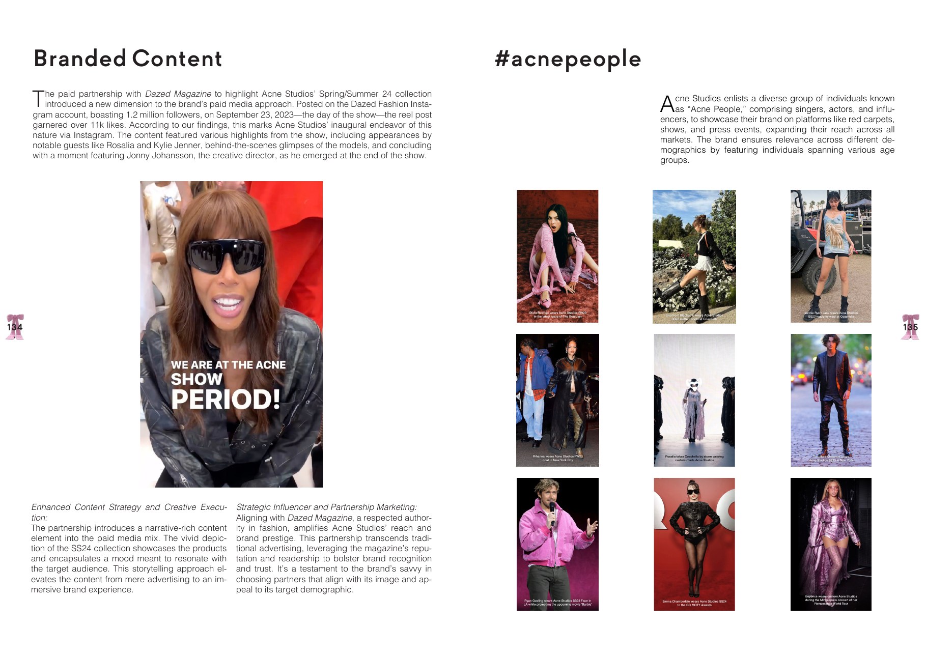 Acne Studios branded content analysis