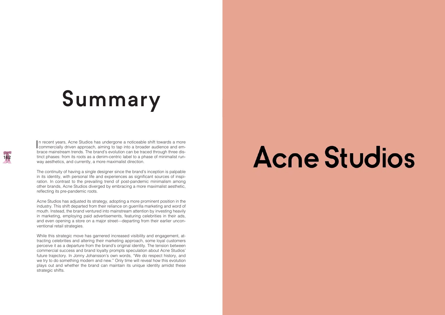Acne Studios strategic conclusion